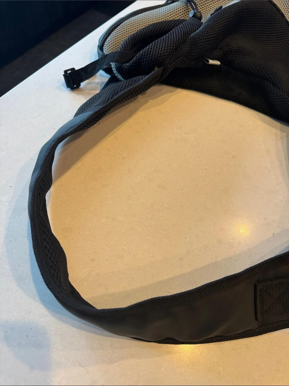 Mesh Pet Sling Carrier — Black and Gray Comfortable Hands-Free Dog Carrier